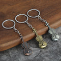 Violin-Shaped Metal Keychain in Six Metallic Color Finishes view 3