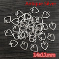 Open Heart Charms in Gold Silver and Mixed Finish Sizes view 8