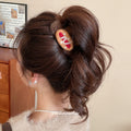 Brown Plush Hair Claw Clips With Felt Bread Motifs view 4