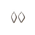 Gunmetal Irregular Square Outline Oversized Hoop Earrings view 5
