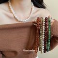 Acrylic Marbled Bead Necklace Bracelet 13 Color Styles Mix view 2