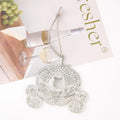 Rhinestone Pumpkin Carriage Snowflake Christmas Ornaments view 6