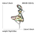 Abalone Shell Dancer Brooch With Polished Metal And Sculpted Decorative Details view 6