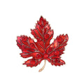 Red Gold Tone Maple Leaf Crystal Enamel Five Designs Metal Brooch Pin view 6
