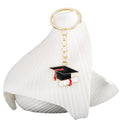 Black Graduation Cap and Diploma Enamel Charm Keychain view 5