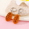 Silver Tone Miniature Food Huggie Drop Earrings in Six Designs view 7