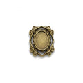Small Baroque Oval Cabochon Settings in Six Finishes view 7