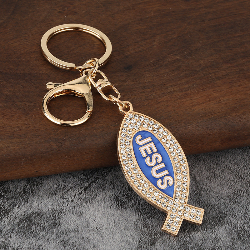 Vintage Antique Finish Metal Pendant Keychain for Car and Bag Charm