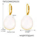 Resin Teardrop Leverback Earrings Multi Color Gold Hook view 7