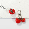 Realistic Red Tomato Phone Strap and Snap-Hook Hanging Charms view 2