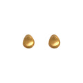 Brushed Teardrop Stud Earrings In Two Metal Tones Jewelry Design view 5