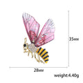 Striped Bee Brooch With Translucent Wings In Three Colors view 5