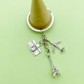 Silver-Tone Metal Airplane And Travel Charm Keychains, 10 Styles view 2