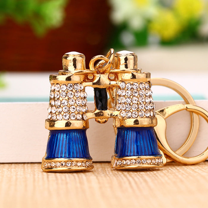 Jeweled Binocular Keychains in Three Colors plus Custom Image Missing Option