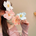 Foam Lily Flower Duckbill Hair Clip Pink White Blue view 1