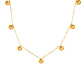 Gold Shell Charm Necklace Multi Pendant Cable Chain Collar view 5
