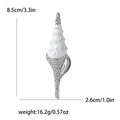 Crystal Spiral Shell Brooch In 2 Color Variants For Jackets and Scarves view 6