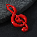 Glossy Painted Alloy Treble Clef Music Note Charm Pendant Five Colors view 2