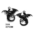Gothic Motif Black Pendant Charm Collection In Multiple Metal Finishes view 8