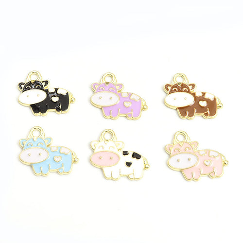 Main image 2 showing cow charms and their visible colors and details