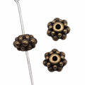 Floral Ring Spacer Beads in Detailed Metal Finishes for Jewelry Making view 5