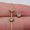 Tiny Smooth Heart Spacer Beads in Detailed Metal Finishes for Jewelry Making view 9