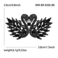 Double Swan Rhinestone Brooch in Four Colors Decorative Lapel Pin view 9