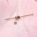 Tiny Flower Spacer Beads in Six Metal Color Finishes view 6