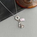 Camera Glasses and Eiffel Tower Charm Necklace in Two Tones view 2