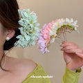 Fabric Bell Flower Gold Arch U Pin Hairpins Four Colors view 1