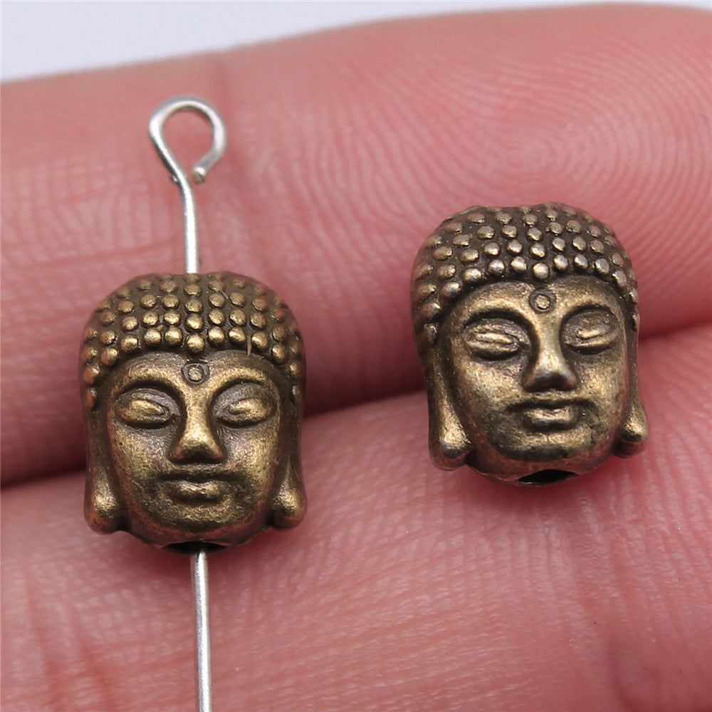 11x9x7mm 2.7g Multicolor Zinc Alloy Buddha Head Loose Metal Beads for Bracelet Jewelry Making