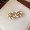 Pearl Cluster And Flower Stud Earrings in Four Pictured Styles view 7