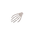 Rhinestone Skeleton Hand Claw Brooch Gold Silver Red Blue Clear view 6