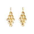 Gold and Silver Cascading Shell Leverback Earrings view 5