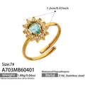 Open Flower Crystal Rings And Double Daisy Twist Rings view 7