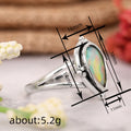 Antique Silver Teardrop Cabochon Rings Turquoise Multicolor view 4