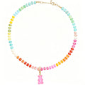 Gummy Bear Pendant Rondelle Bead Necklaces in Two Colors view 6