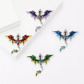 Enamel Winged Dragon Brooch in Four Fantasy Color Styles view 2