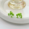 Playful Green Frog Cartoon No Piercing Upper Ear Clips view 2