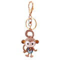 Gold-Tone Rhinestone Monkey Keychain With Lobster Clasp, 7 Styles view 5
