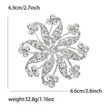 Gold Silver Openwork Flower Rhinestone Brooch Two Finishes view 5