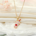Gold Tone Colorful Enamel Food and Heart Pendant Necklaces view 4
