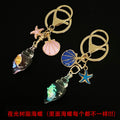 Starfish, Conch and Shell Charm Keychains Featuring Flower Across 58 Pictured Variations view 3