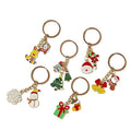 Gold Enamel Christmas Charm Keychains Six Festive Styles view 5