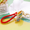 Red-Strap Multicolor Striped-Heel