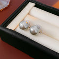 Round Faux Pearl Non Pierced Clip On Earrings in Three Styles view 8