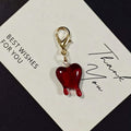 Dripping Heart Lobster-Clasp Charms in Red and Black Finishes view 6