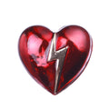 Lightning Heart Brooch With Faceted Crystals And Polished Metal Details view 6