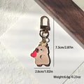 Enamel Capybara Keychain Charms Gold Lobster Clasp 4 Styles view 3