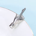Polished I Love You Hand Sign Brooch In Gold And Silver Tones view 4